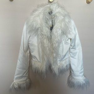 No Flake's The Same Faux Fur Coat, Size M, Never Worn